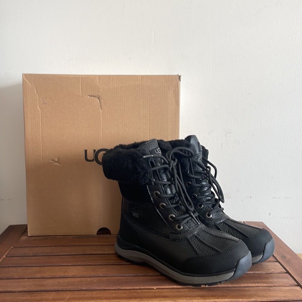 UGG Adirondack III Boot Black USA Women Size 6/UK 4/EU37(MSRP$250)